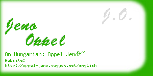 jeno oppel business card